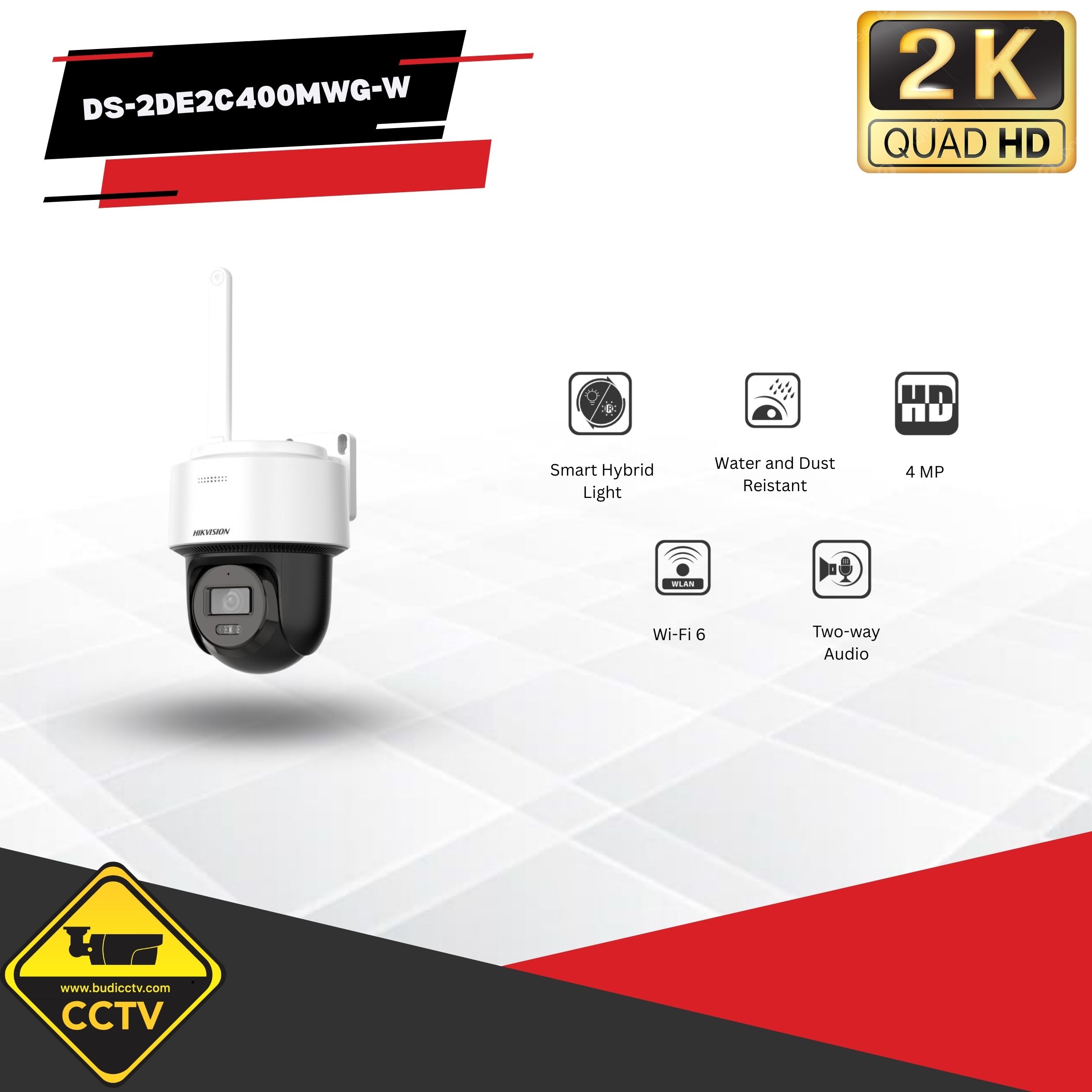 IP KAMERA PT HIKVISION WIRELESS 4MP DS-2DE2C400MWG-W