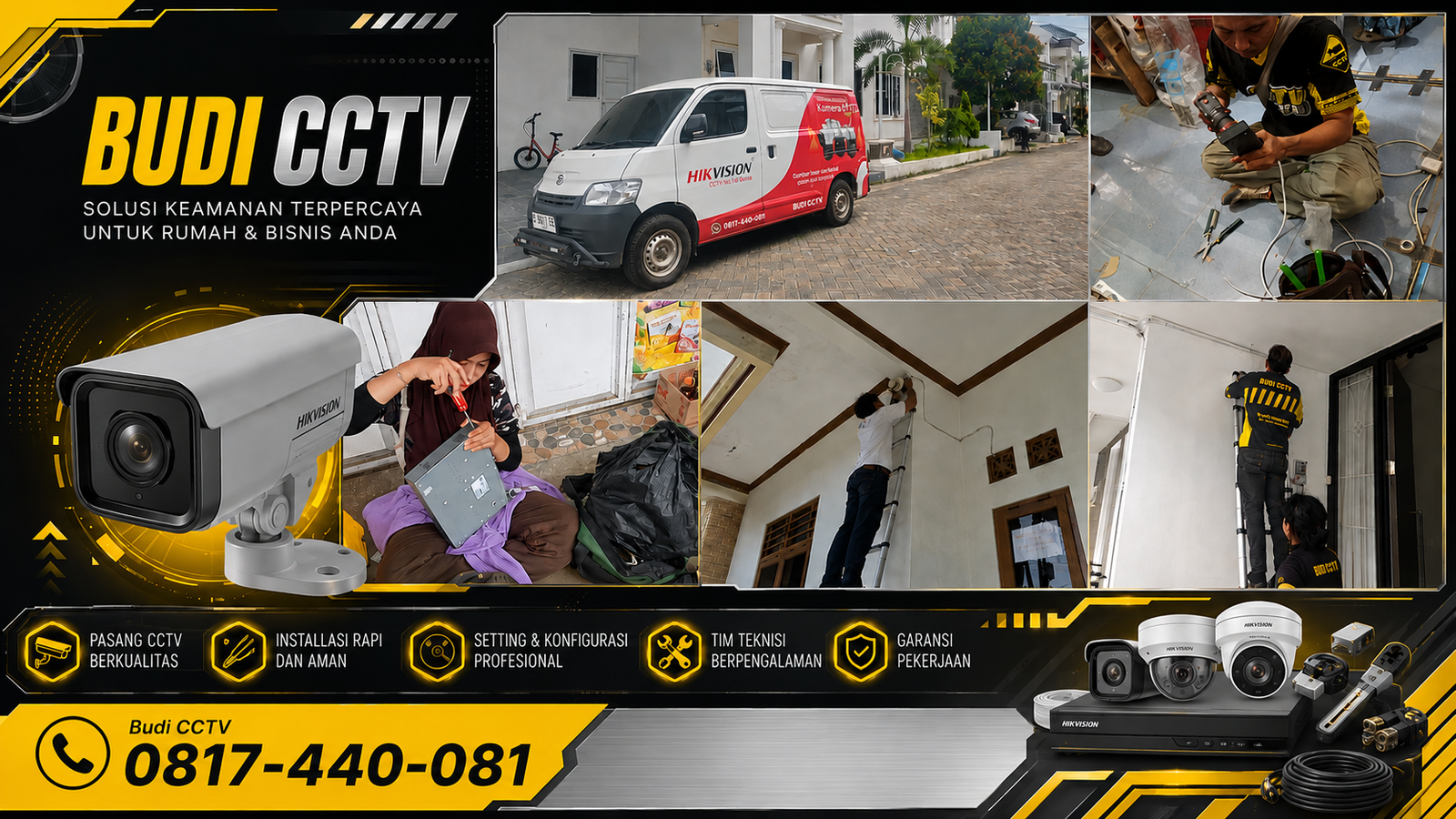Pemasangan CCTV Hikvision Salah Satu Rumah di Tegal, Pantau Rumah Kapan Saja