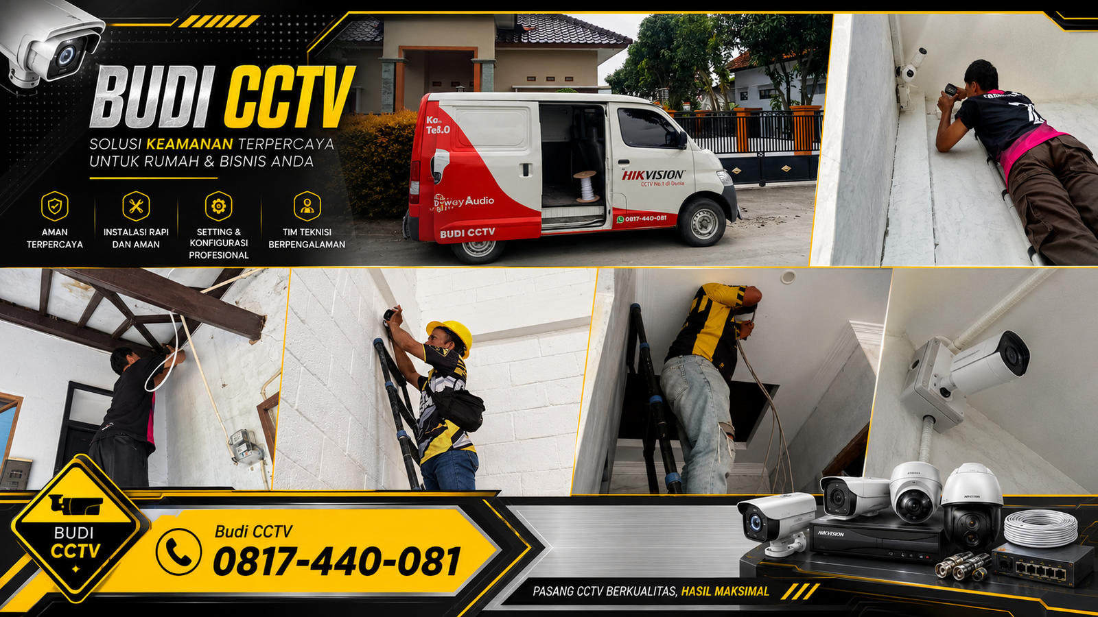 Instalasi CCTV Hikvision di Rumah Tegal