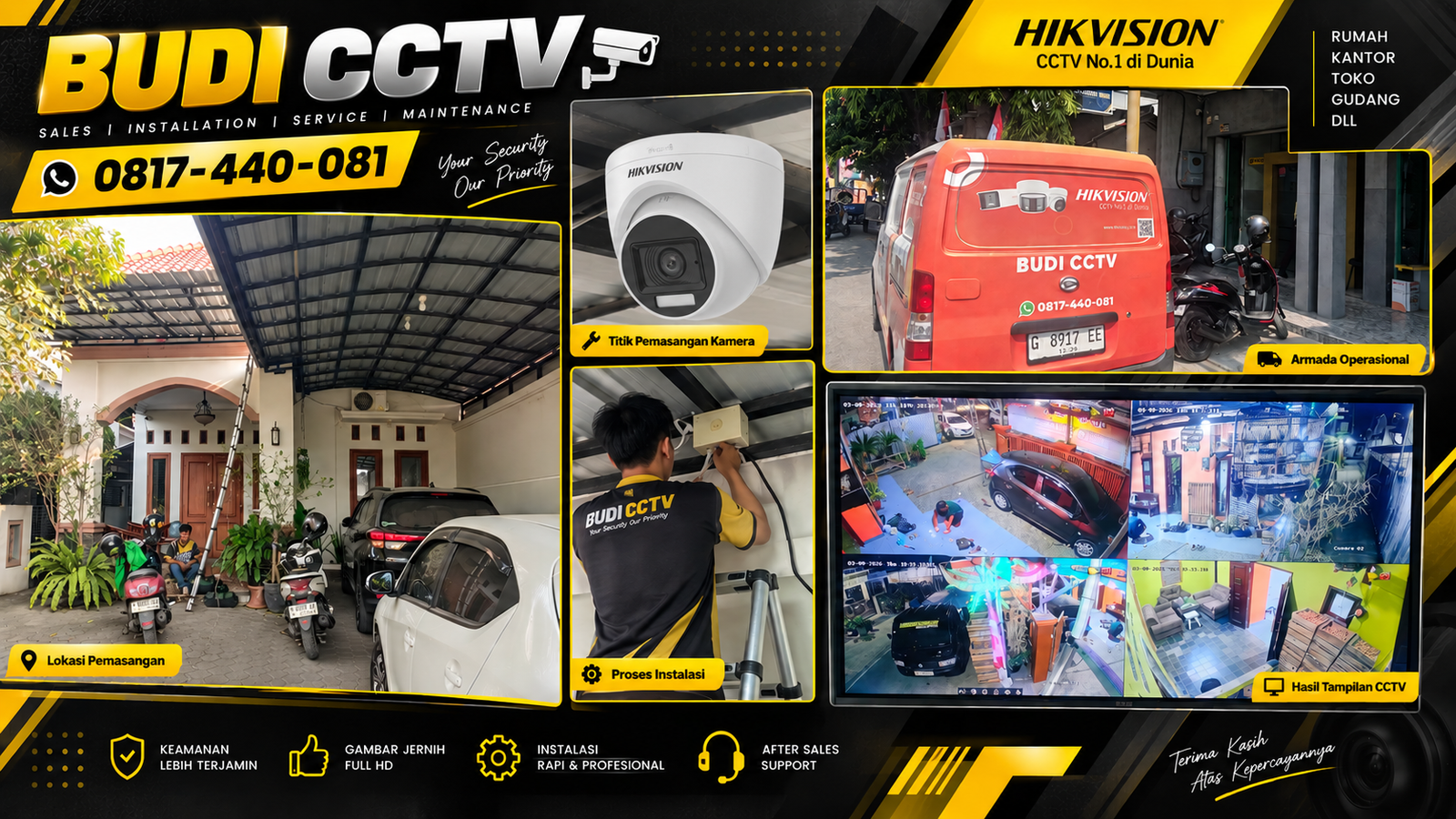 Instalasi CCTV Hikvision Two Way Audio untuk Kenyamanan Pemilik Rumah di Tegal