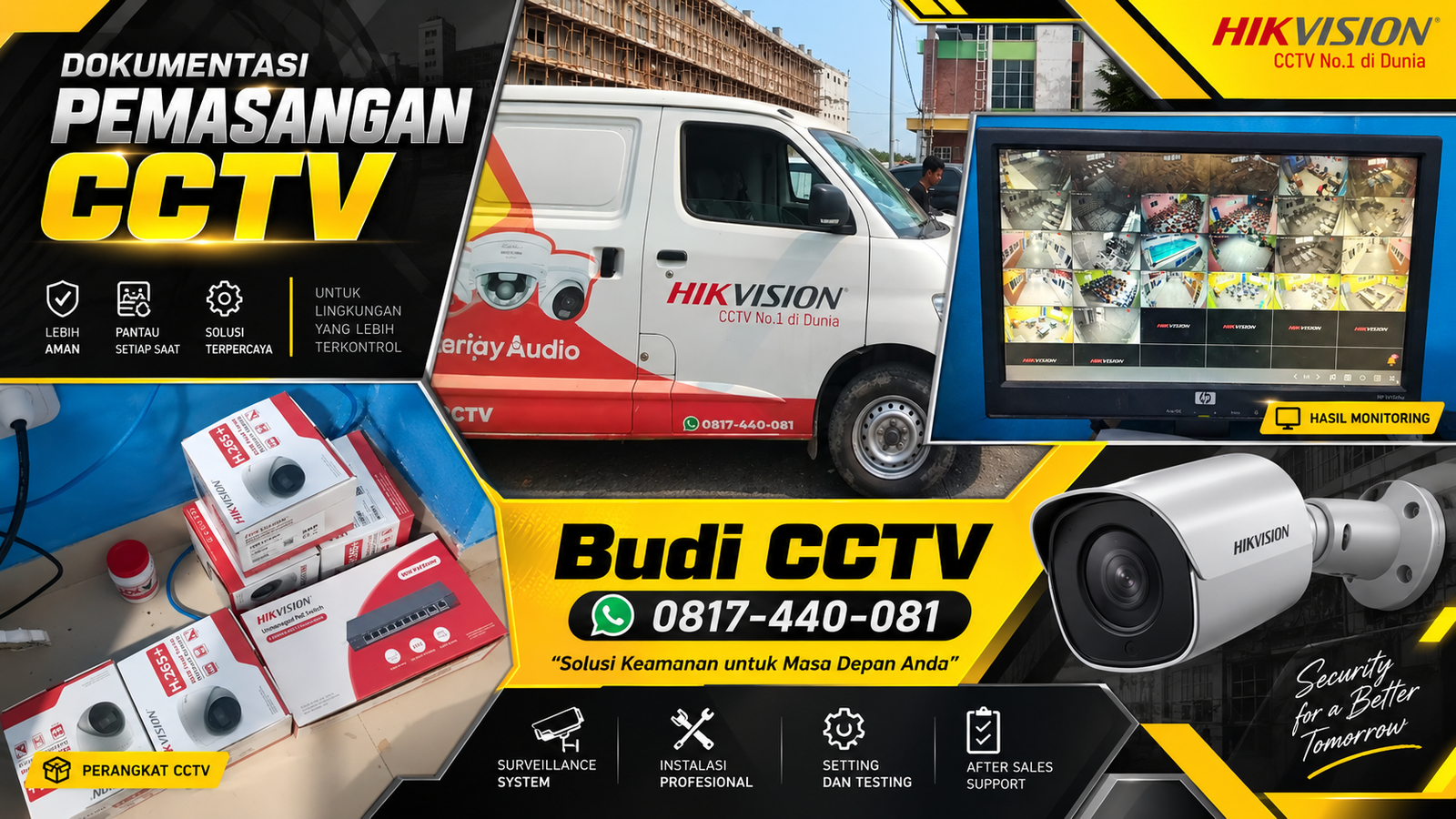 Instalasi CCTV Hikvision IP Camera di Sekolah Dasar Tegal