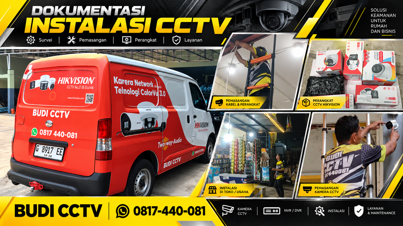 Instalasi CCTV Hikvision Tegal untuk Toko dengan Jaminan Keaslian Perangkat